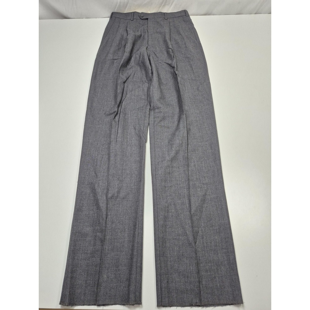 VTG Palm Beach Dress Pants Men's 32x36 Gray Wool Pleated Straight Unhemmed NWT